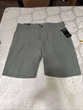 Trunks Men's Gray Flat Front Performance Shorts